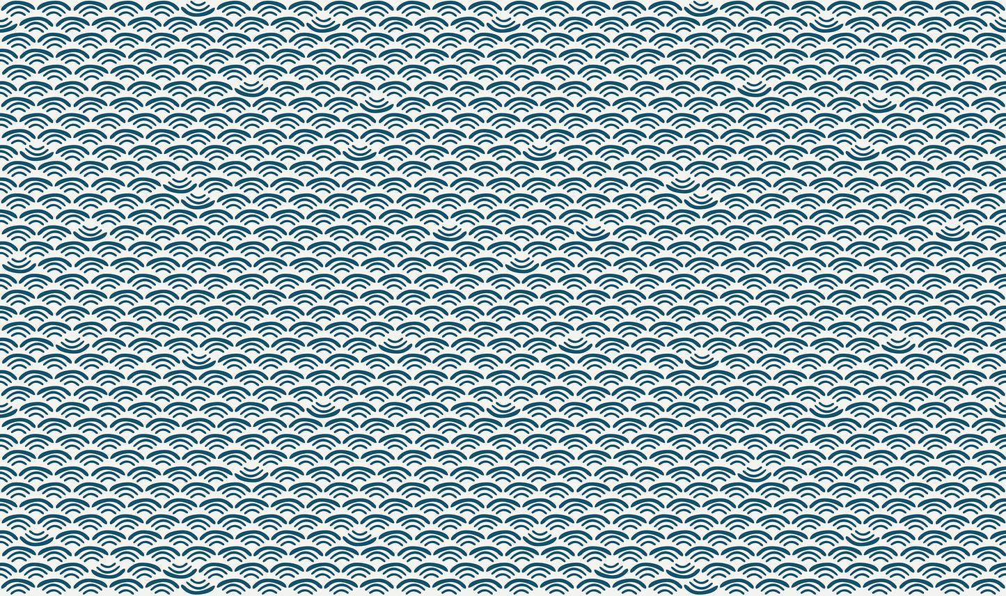 Koi Pond Scallops in Peacock - Weave & Woven