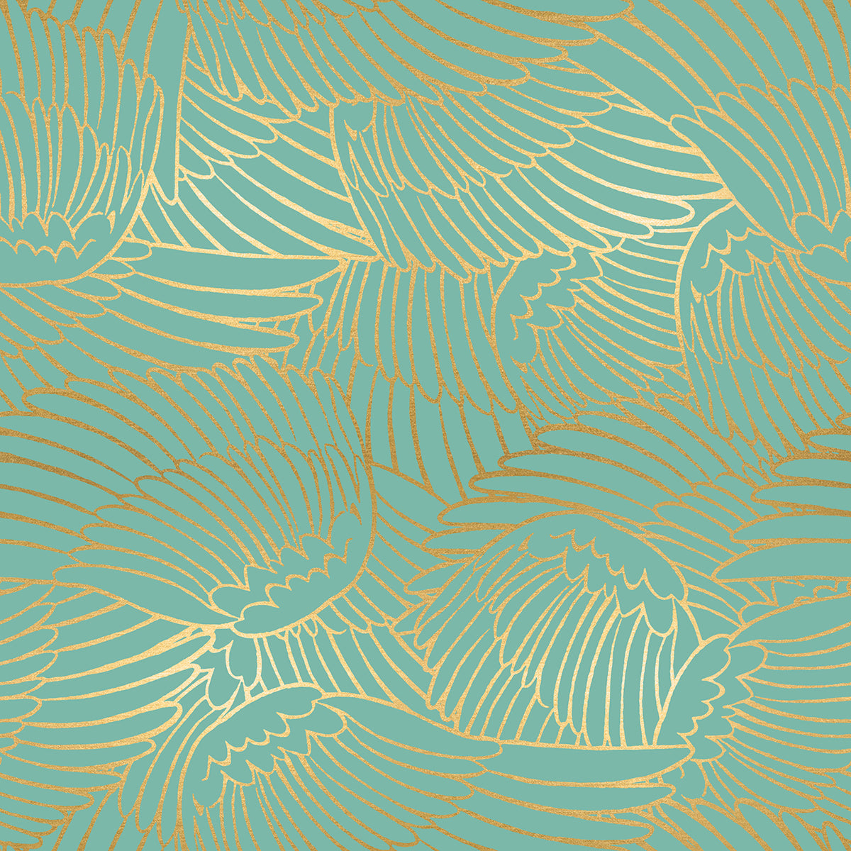 Wild Wings in Water | Metallic - Weave & Woven
