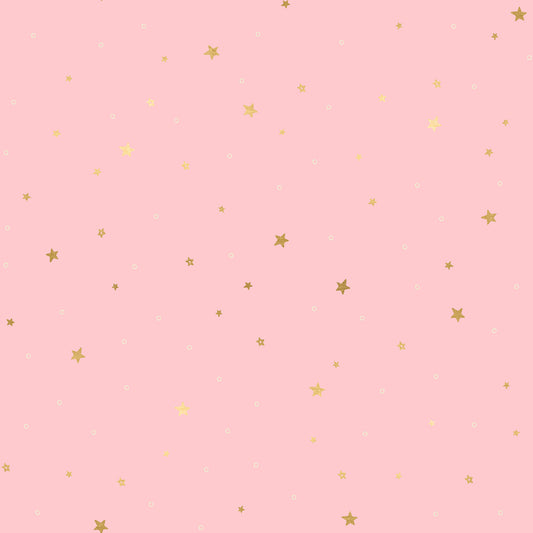 Birthday on Light Pink | Metallic Gold