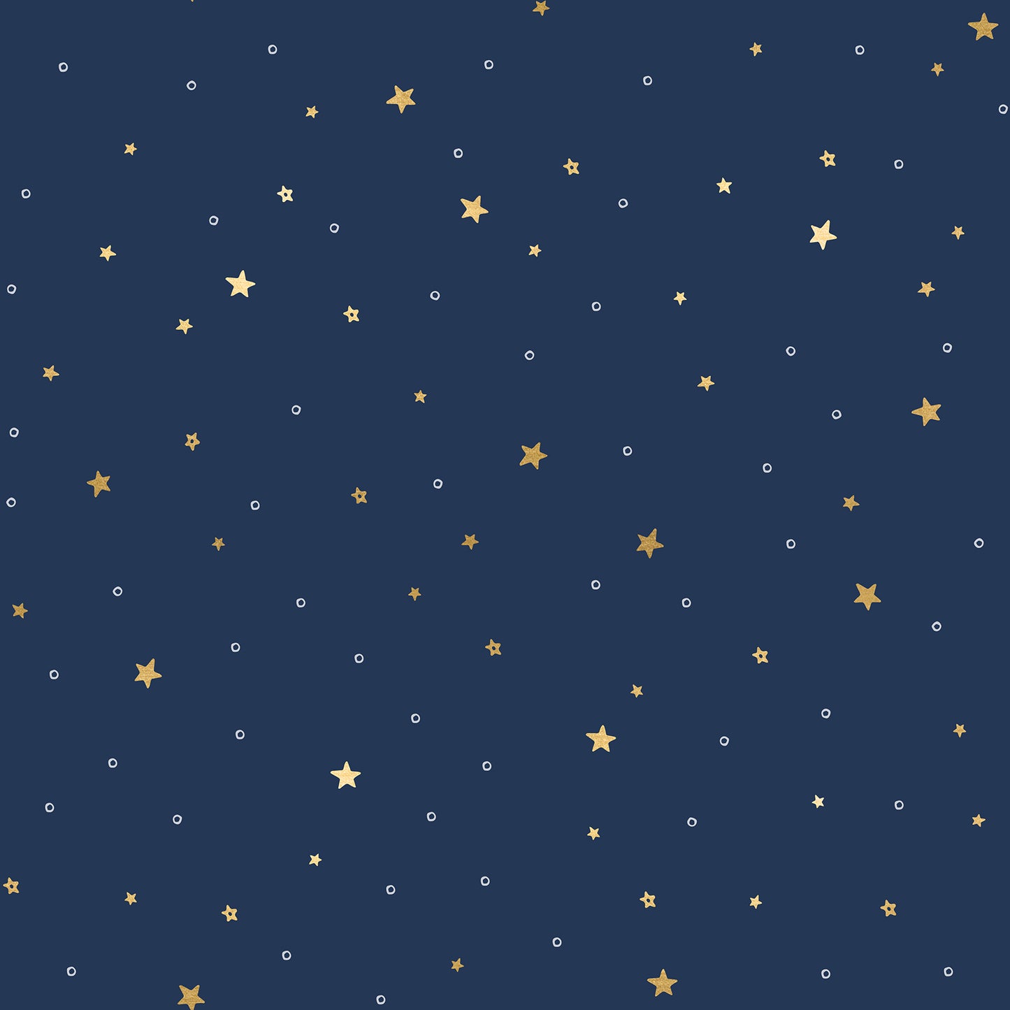 Birthday on Navy Blue | Metallic Gold