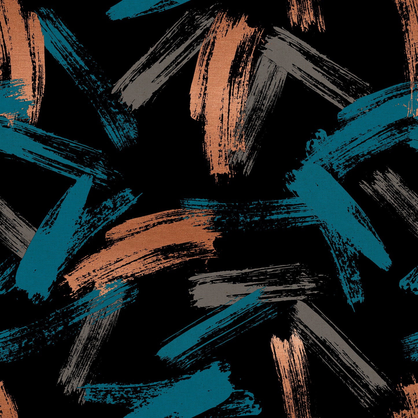 Birthday Paint Brush on Black | Metallic Copper | Canvas