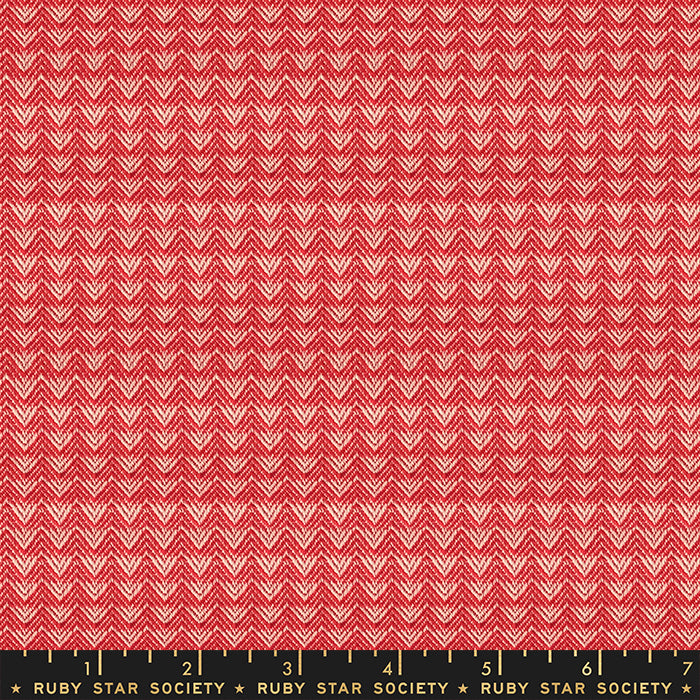 Mountains in Warm Red | Woven - Weave & Woven