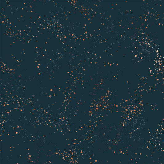 Speckled in Teal Navy | Metallic Copper - Weave & Woven