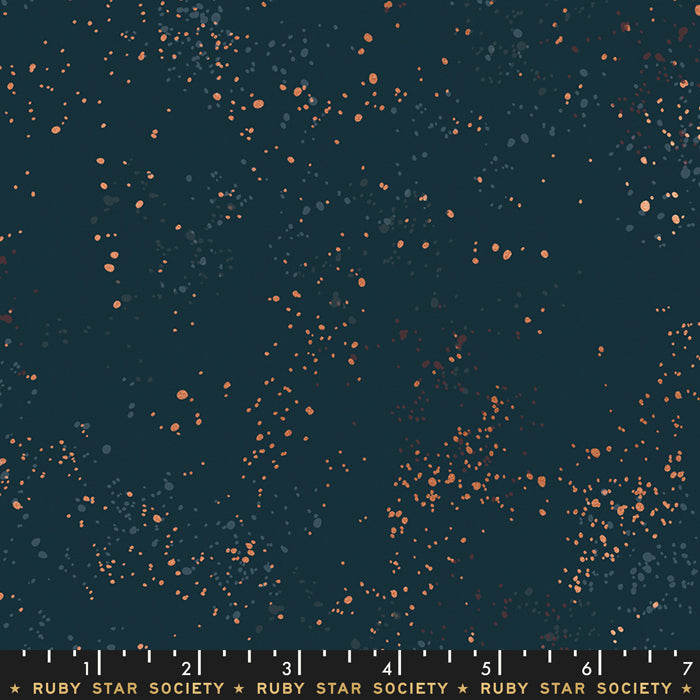 Speckled in Teal Navy | Metallic Copper - Weave & Woven