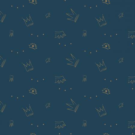 Spin & Twirl Crowns On Oxford Blue - Weave & Woven