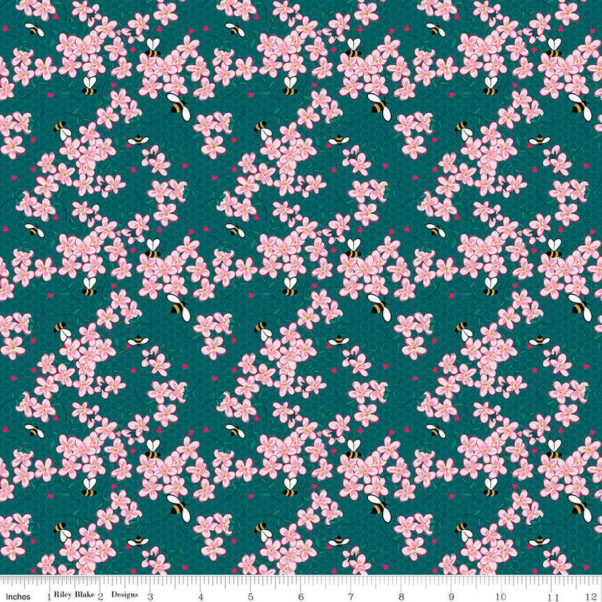 Mint for You Floral in Teal | Metallic Gold