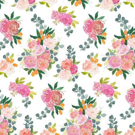 Bouquets on White - Weave & Woven