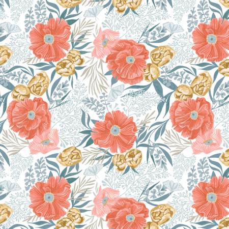 Poppies on White - Weave & Woven