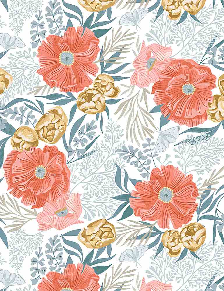 Poppies on White - Weave & Woven
