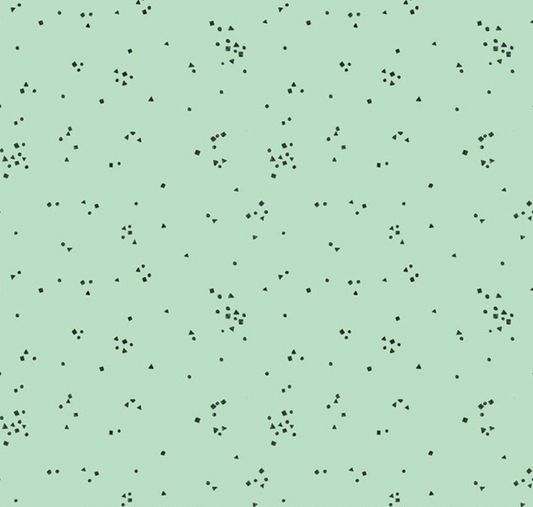 Scaredy Cat Shapes on Mint - Weave & Woven