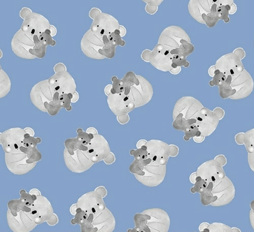 Koala Hugs on Blue - Weave & Woven