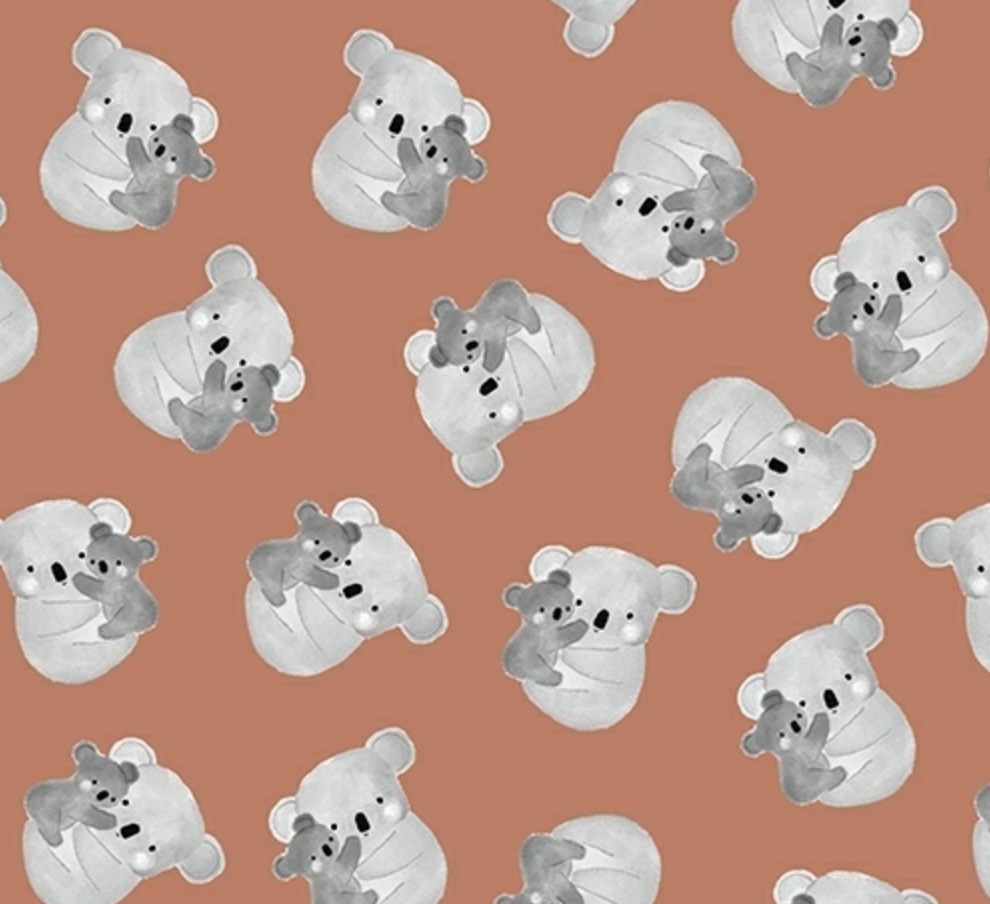 Koala Hugs on Coral - Weave & Woven