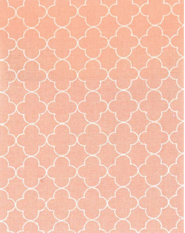 Quatrefoil in Peach - Weave & Woven