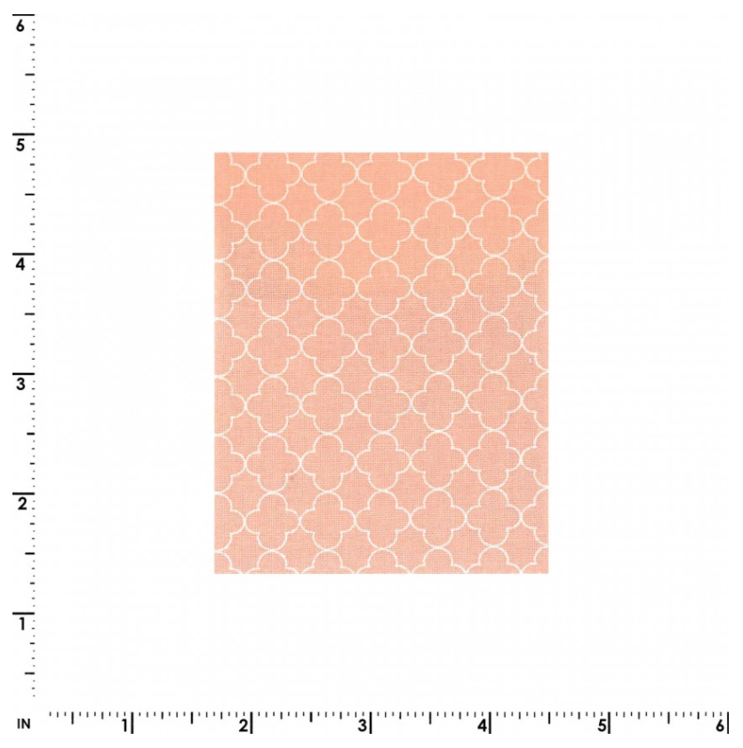 Quatrefoil in Peach - Weave & Woven