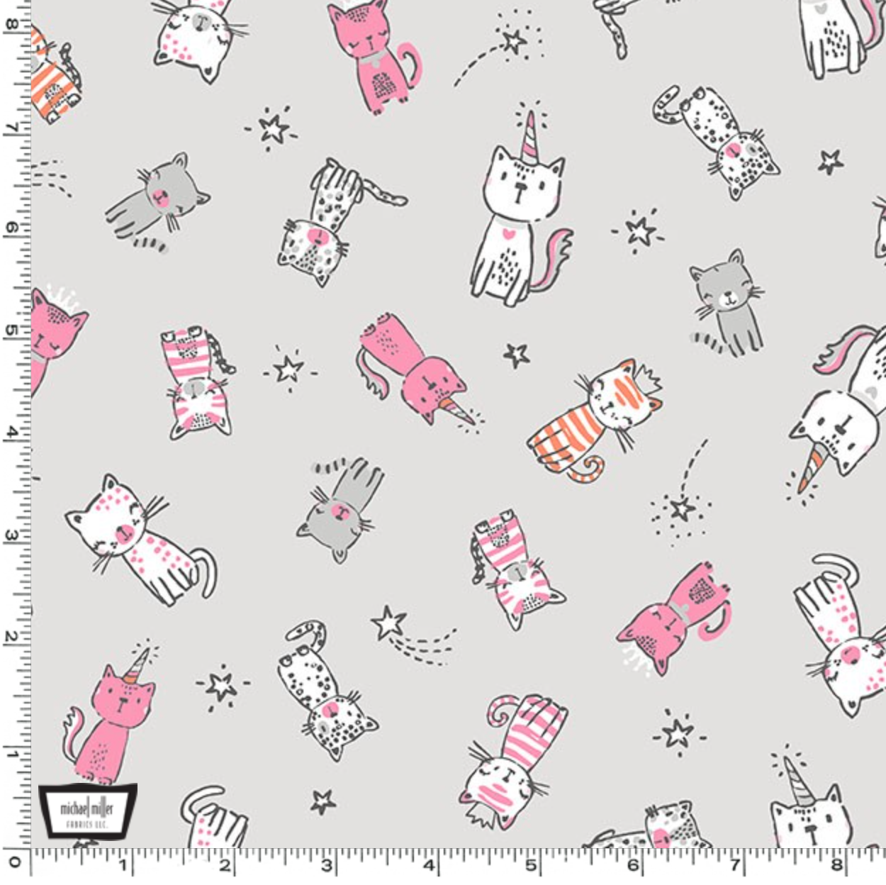 Purring Friends in Light Grey - Weave & Woven