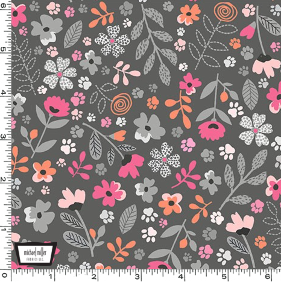 Garden Paws on Grey - Weave & Woven