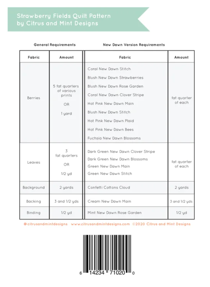 Strawberry Fields Quilt Pattern - Weave & Woven
