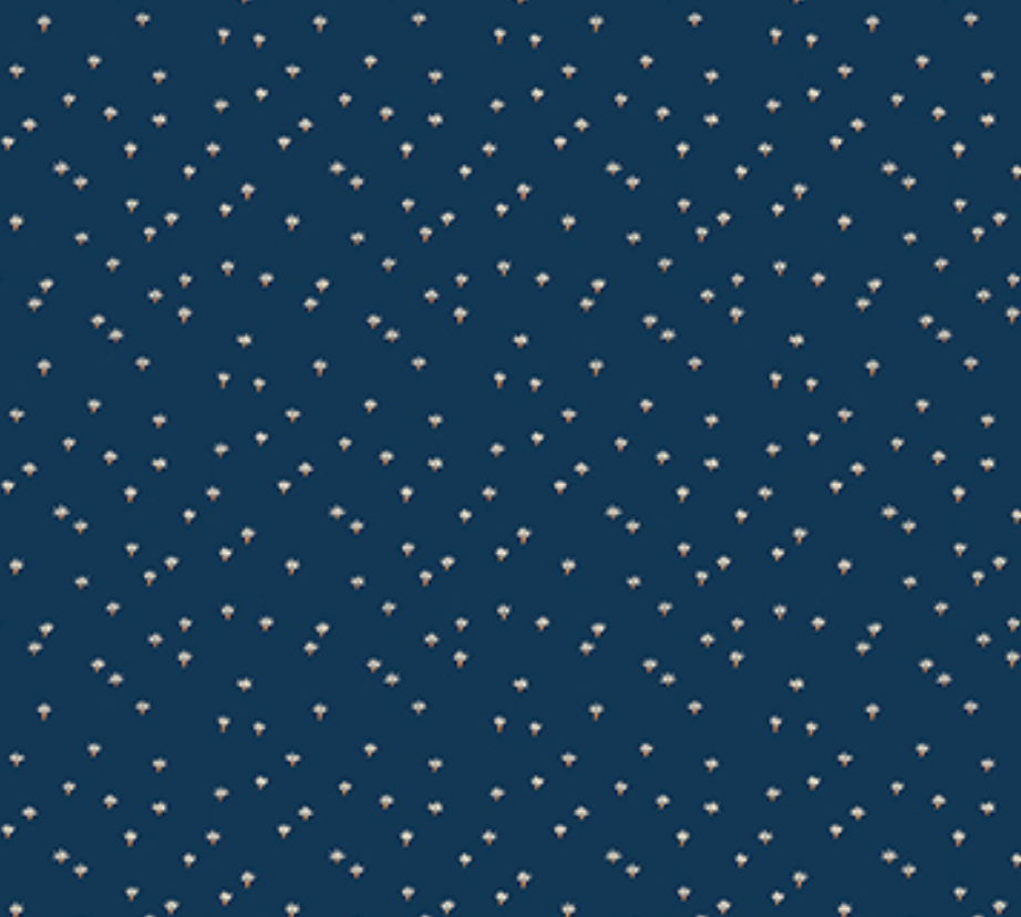 Tiny Prickly Florals on Blue - Weave & Woven