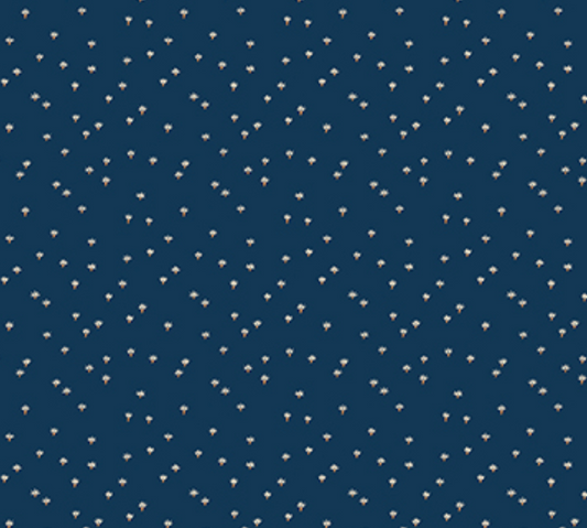 Tiny Prickly Florals on Blue - Weave & Woven