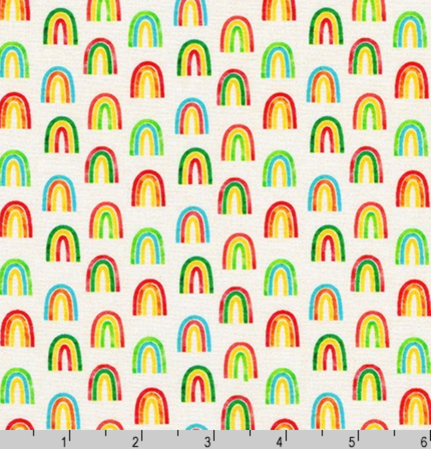Mini Rainbows on Ivory - Weave & Woven