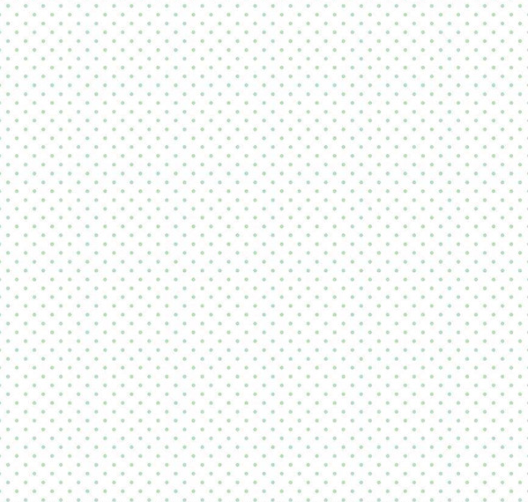 Swiss Dots on White Mint - Weave & Woven
