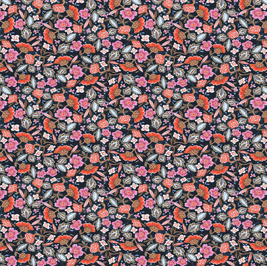 Uptown Floral Paisley on Navy - Weave & Woven