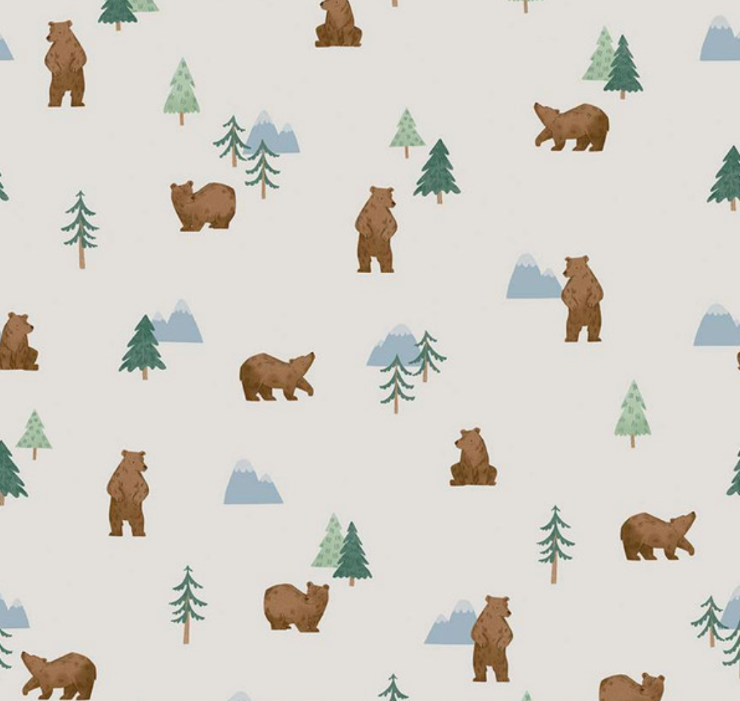 Grizzly Bears on off White - Weave & Woven