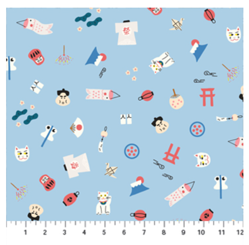 Kingyo on Blue - Weave & Woven