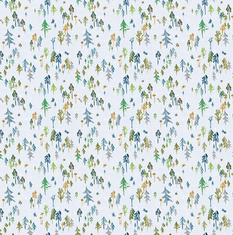 Forest on Mist Grey - Weave & Woven