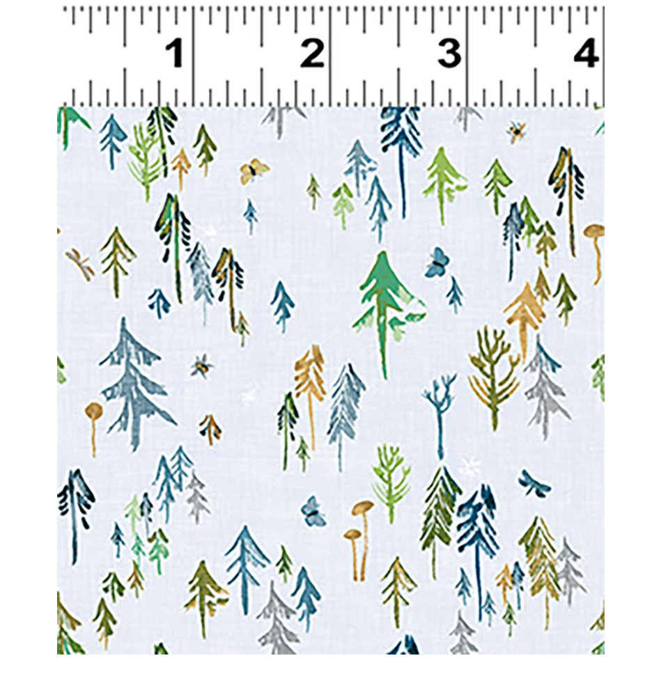 Forest on Mist Grey - Weave & Woven