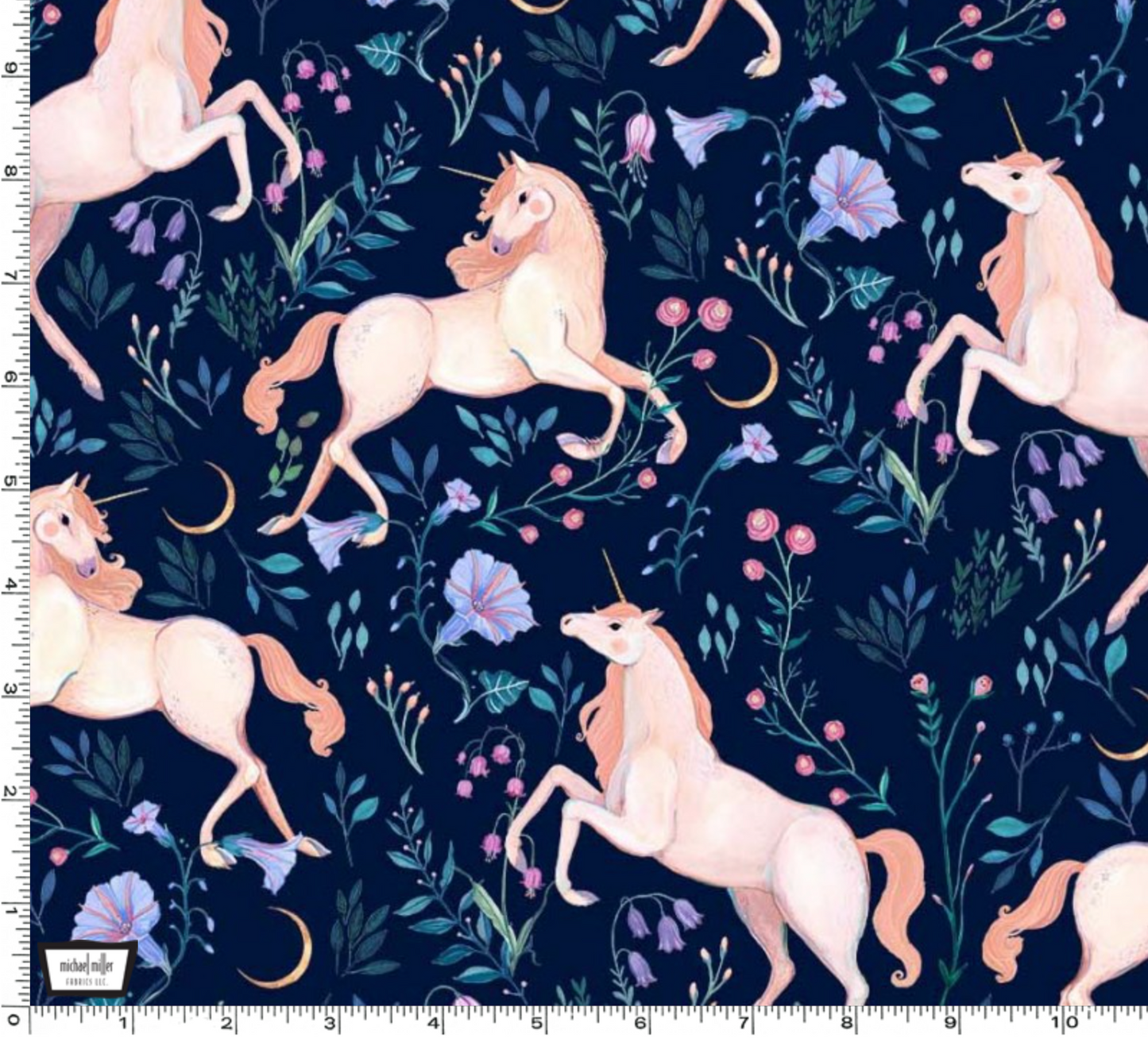 Unicorn Meadow in Ink - Weave & Woven