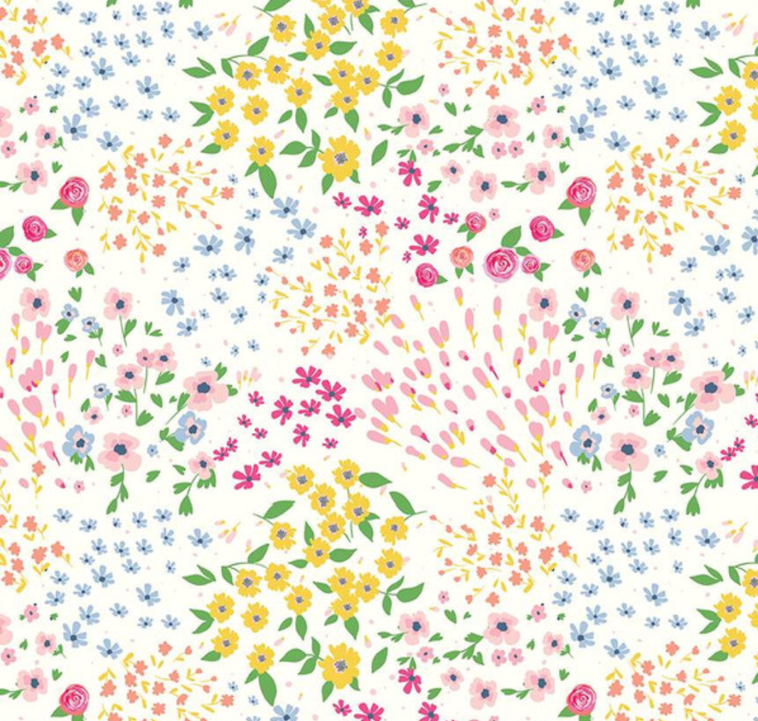 Poppy and Posey Garden in Cloud - Weave & Woven
