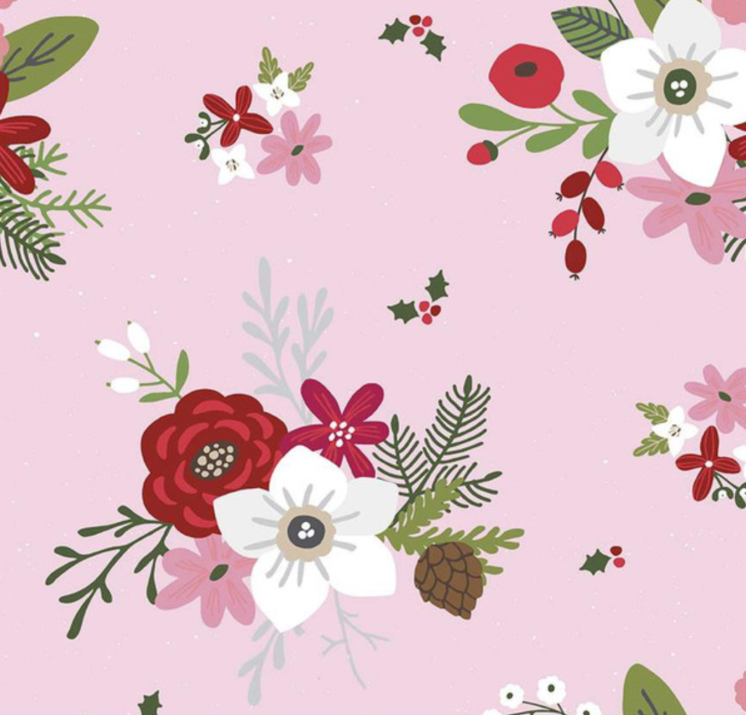 Holly Holiday Florals on Rosette - Weave & Woven