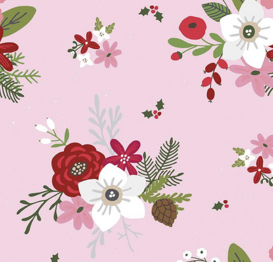 Holly Holiday Florals on Rosette - Weave & Woven