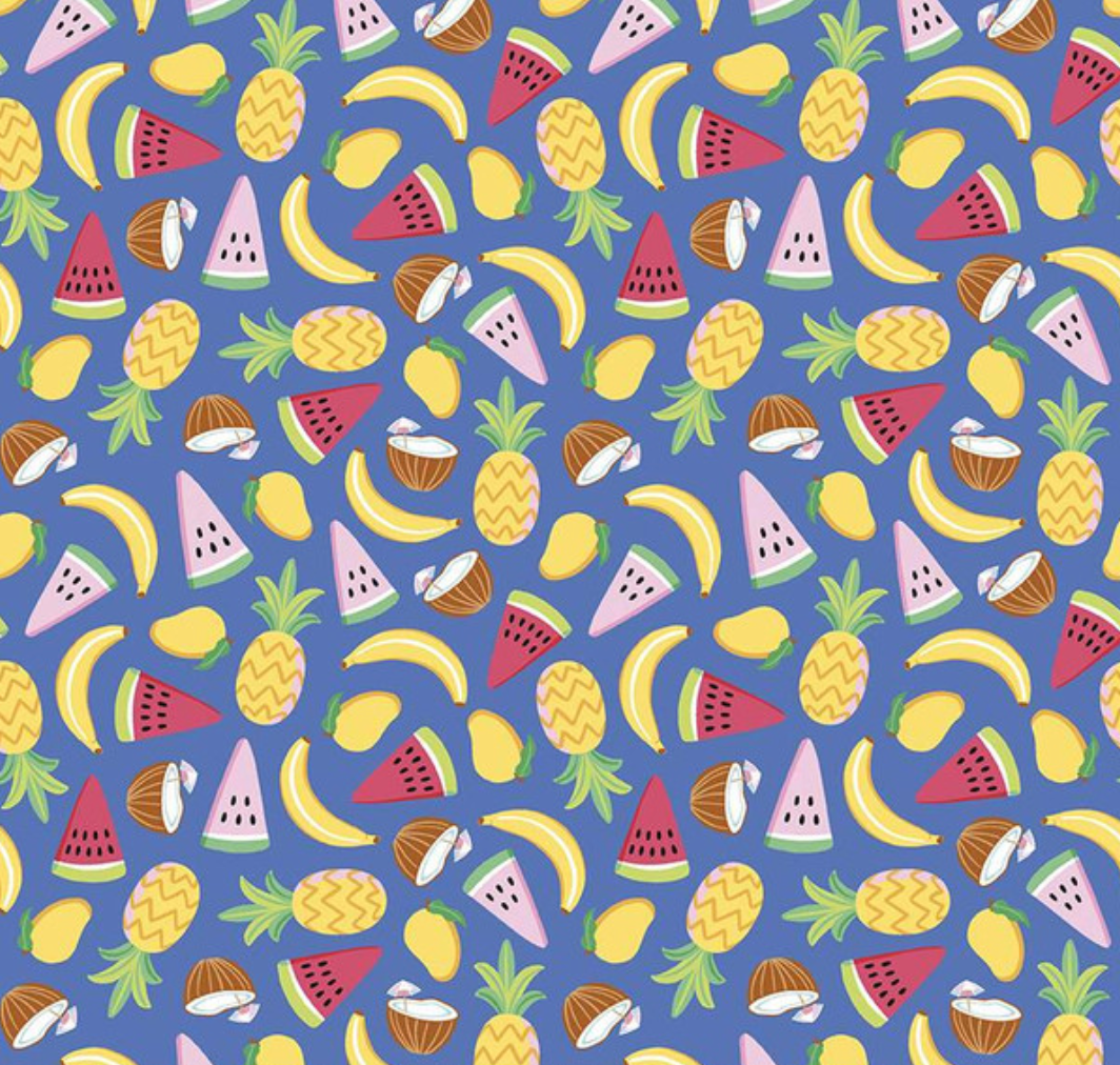 Lets Get Coconuts on Blue - Weave & Woven
