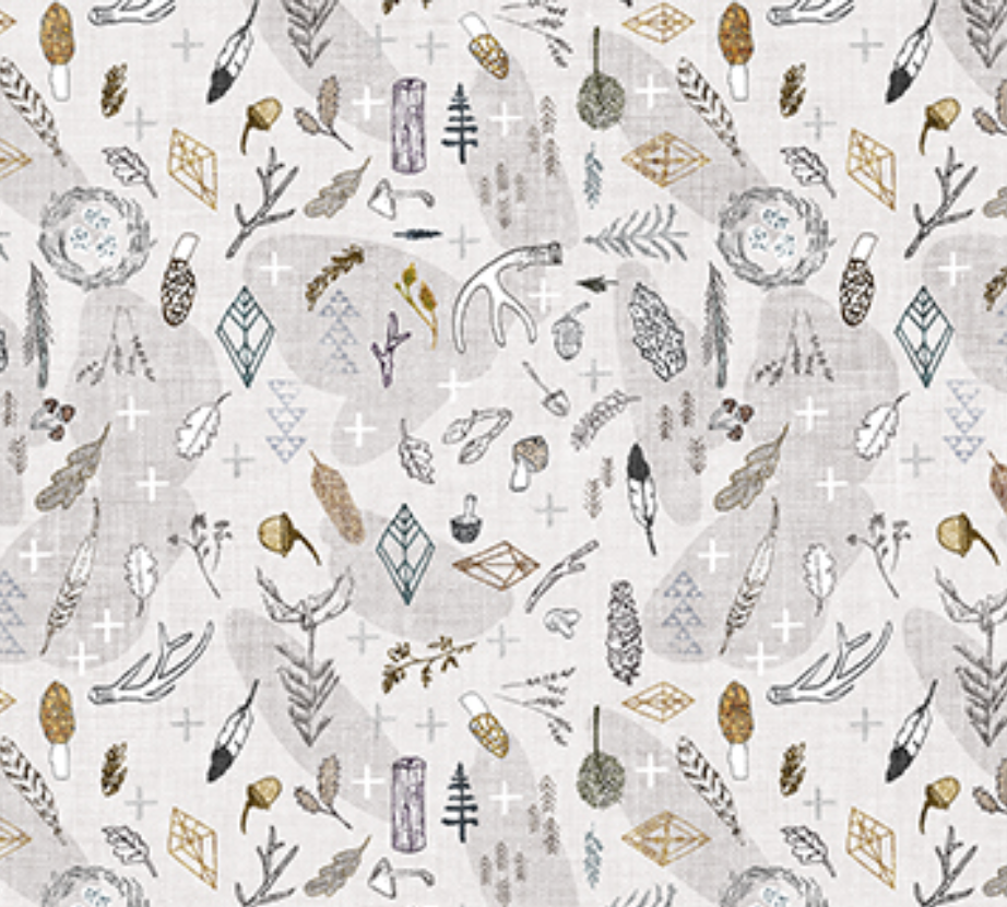 Branches on Heather Taupe - Weave & Woven