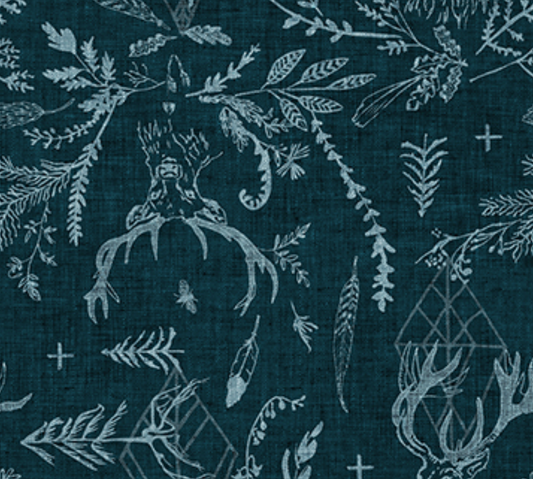 Forest Stages in Heather Navy - Weave & Woven