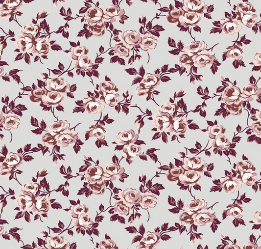 Exquisite Flowers in Grey - Weave & Woven