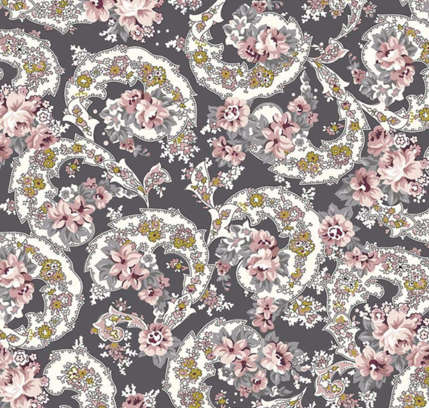 Exquisite Paisley in Charcoal | Metallic - Weave & Woven