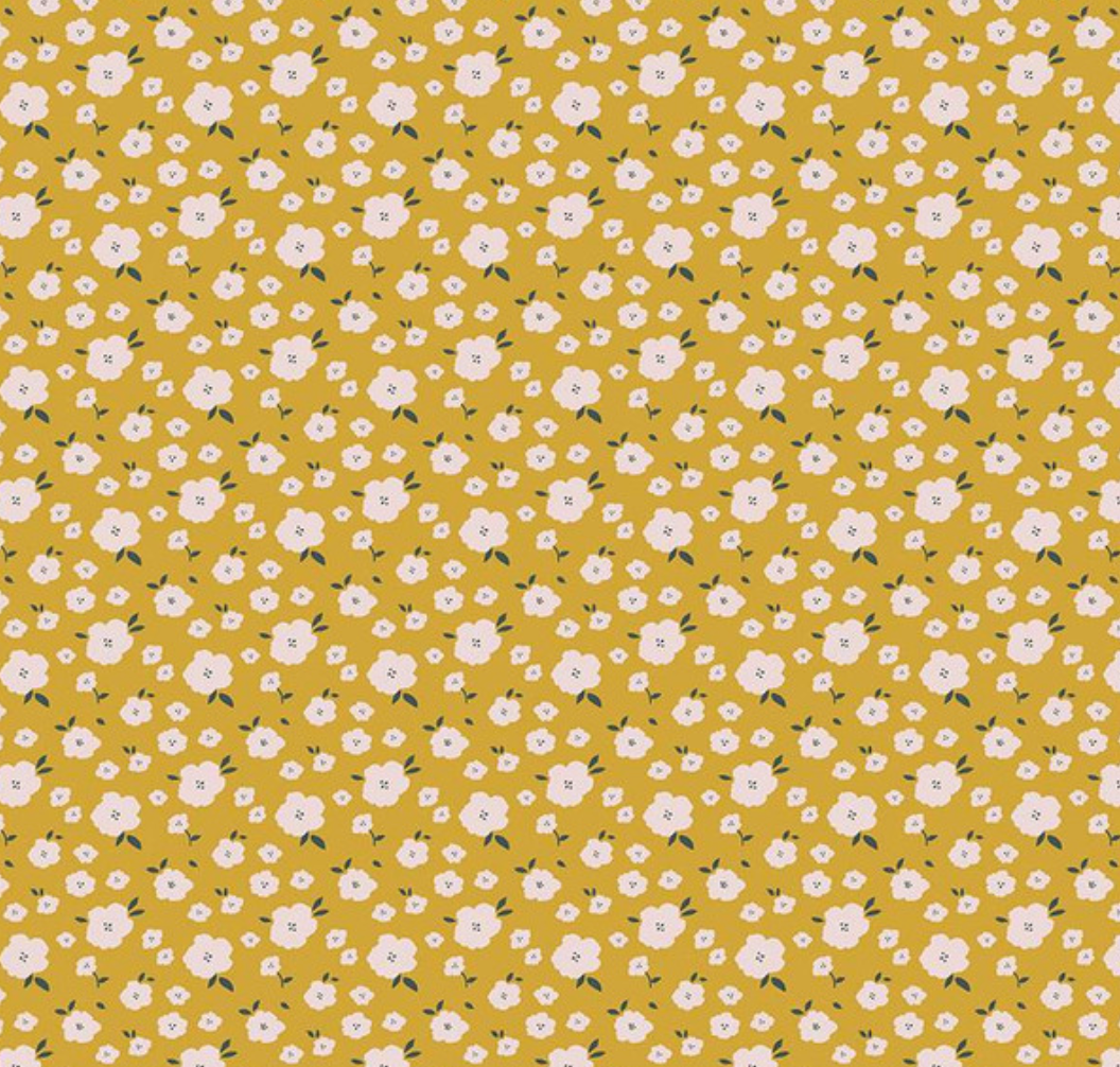 Hidden Cottage Blooms in Butterscotch - Weave & Woven