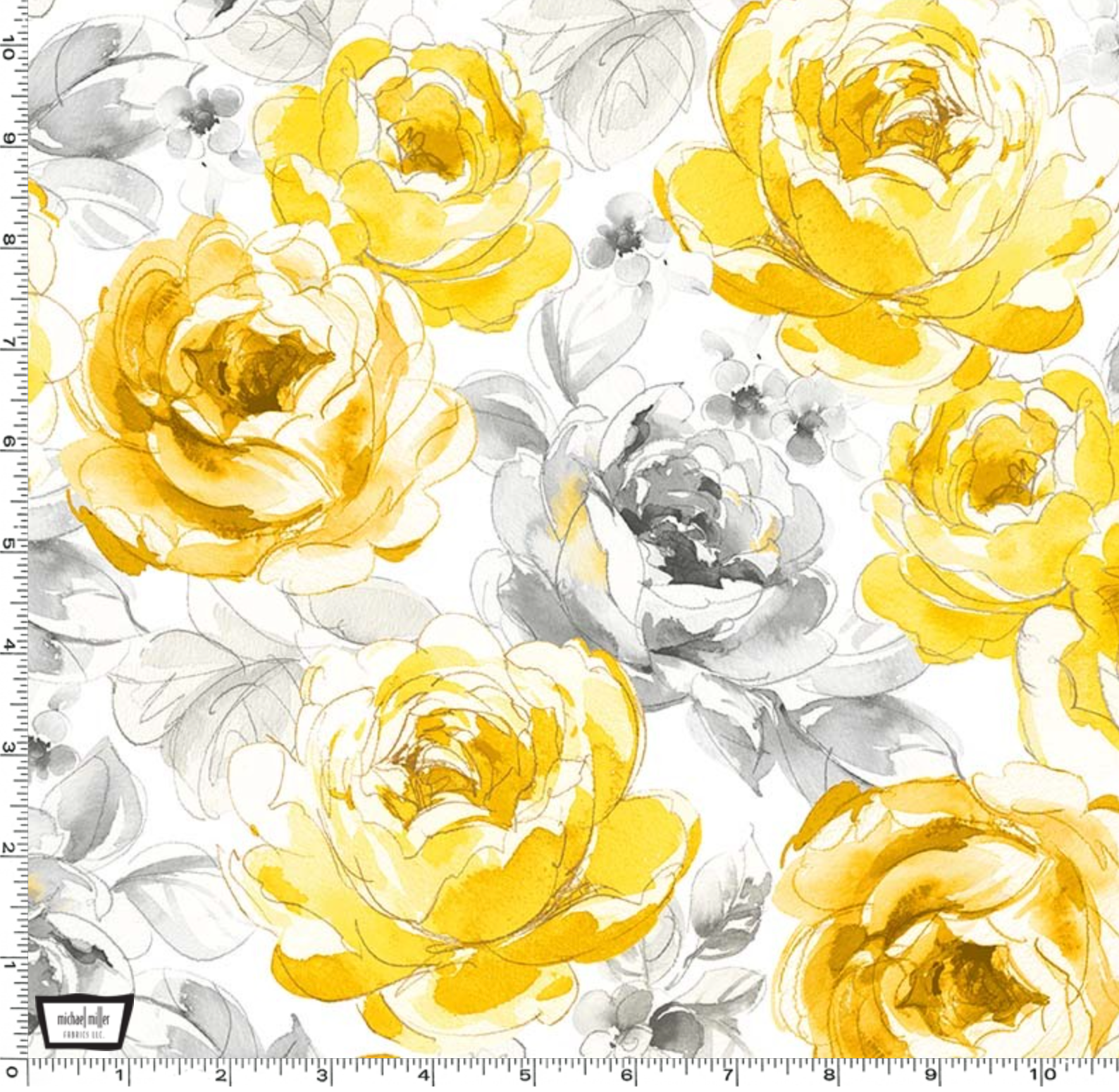 Cabbage Roses in Yellow - Weave & Woven