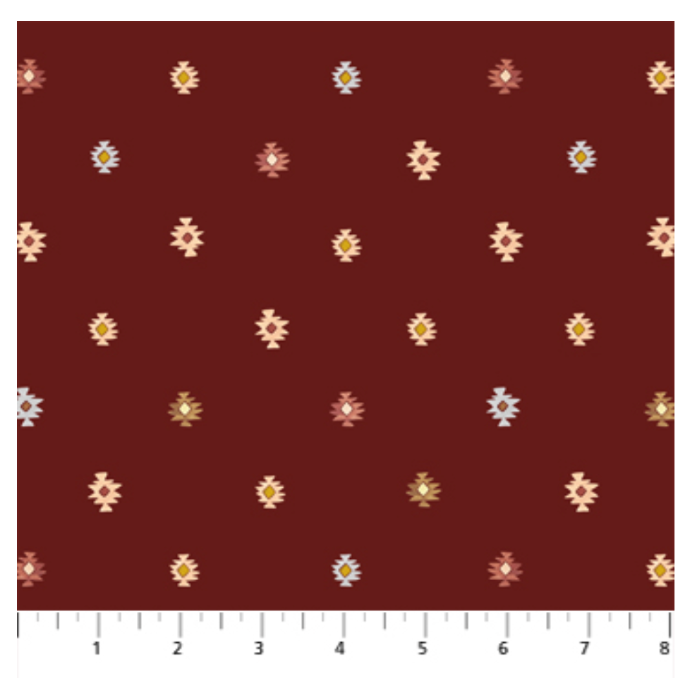 Western Motif in Burgundy - Weave & Woven