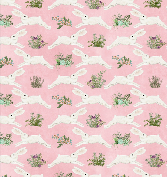 Spring Bunnies on Pink - Weave & Woven