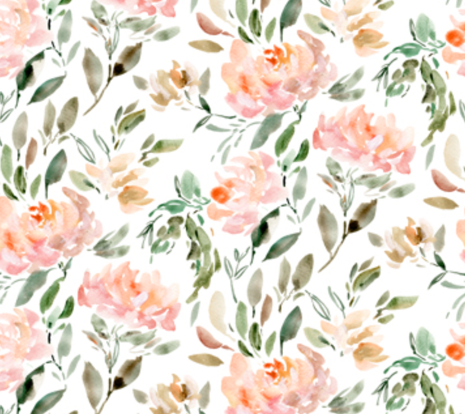 Refresh Peonies on White - Weave & Woven