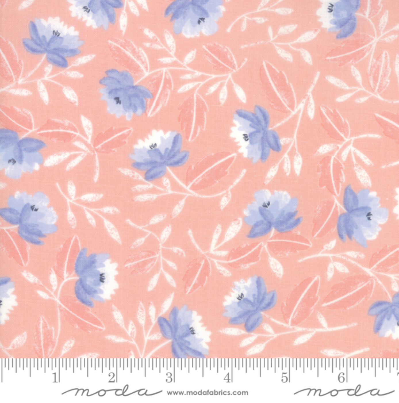 Twilight White Peony in Coral - Weave & Woven