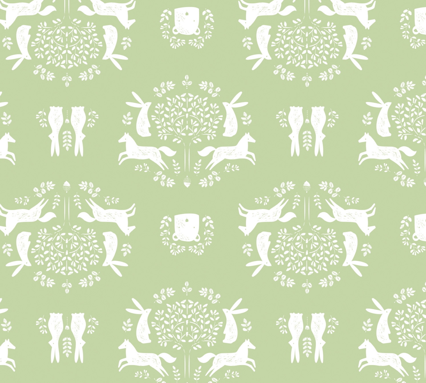 Friend Outlines in Green - Weave & Woven