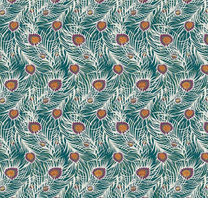 Pipers Peacock in Dark Green - Weave & Woven