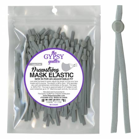 Drawstring Mask Elastic in Grey | 60pcs - Weave & Woven