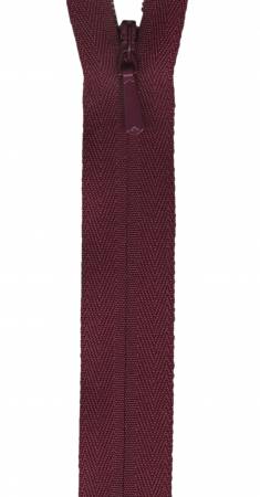 Invisible  9" Zipper in Burgundy - Weave & Woven