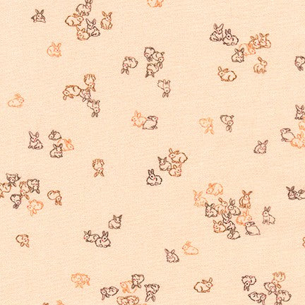 Small Rabbits on Peach - Weave & Woven